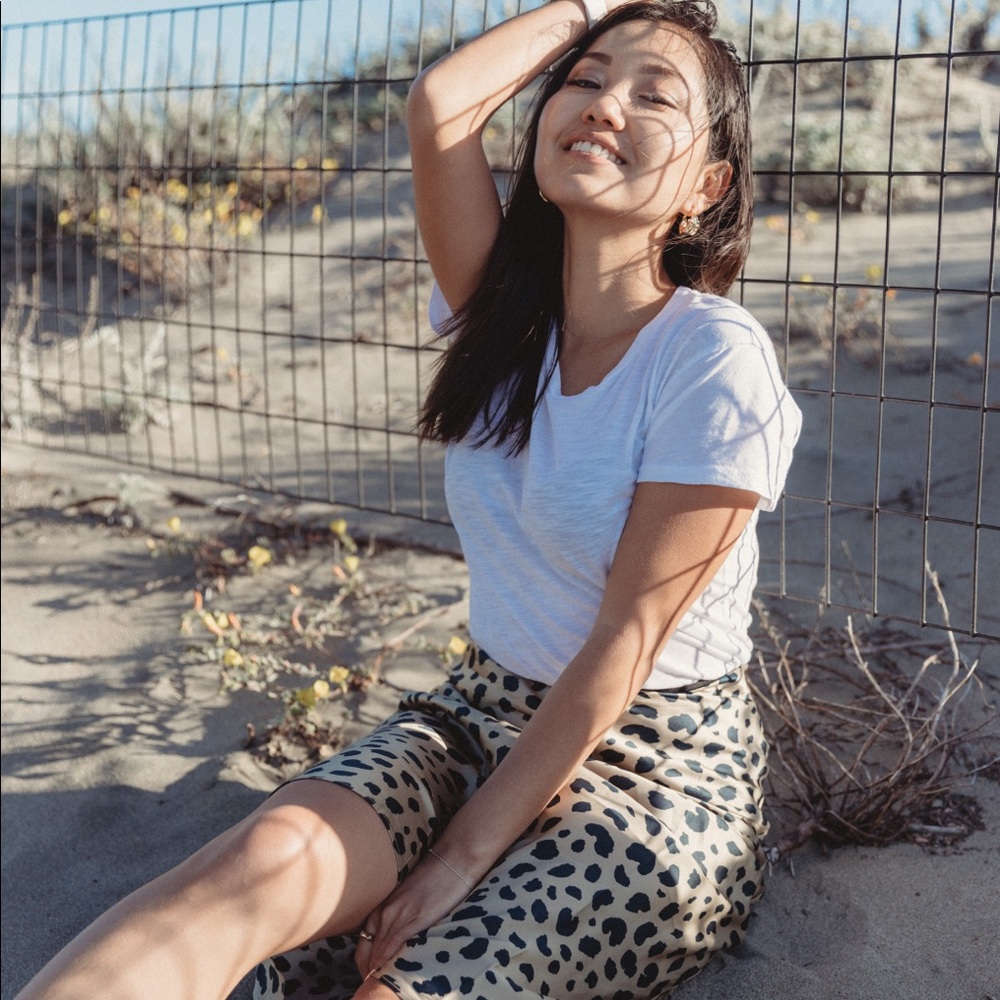 Realisation Par The Naomi Leopard Silk Skirt XS